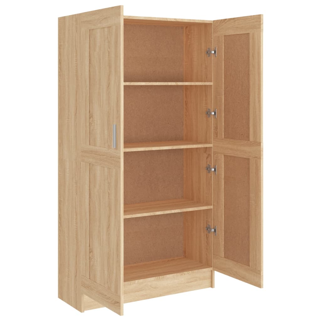 vidaXL Book Cabinet Sonoma Oak 82.5x30.5x150 cm Engineered Wood