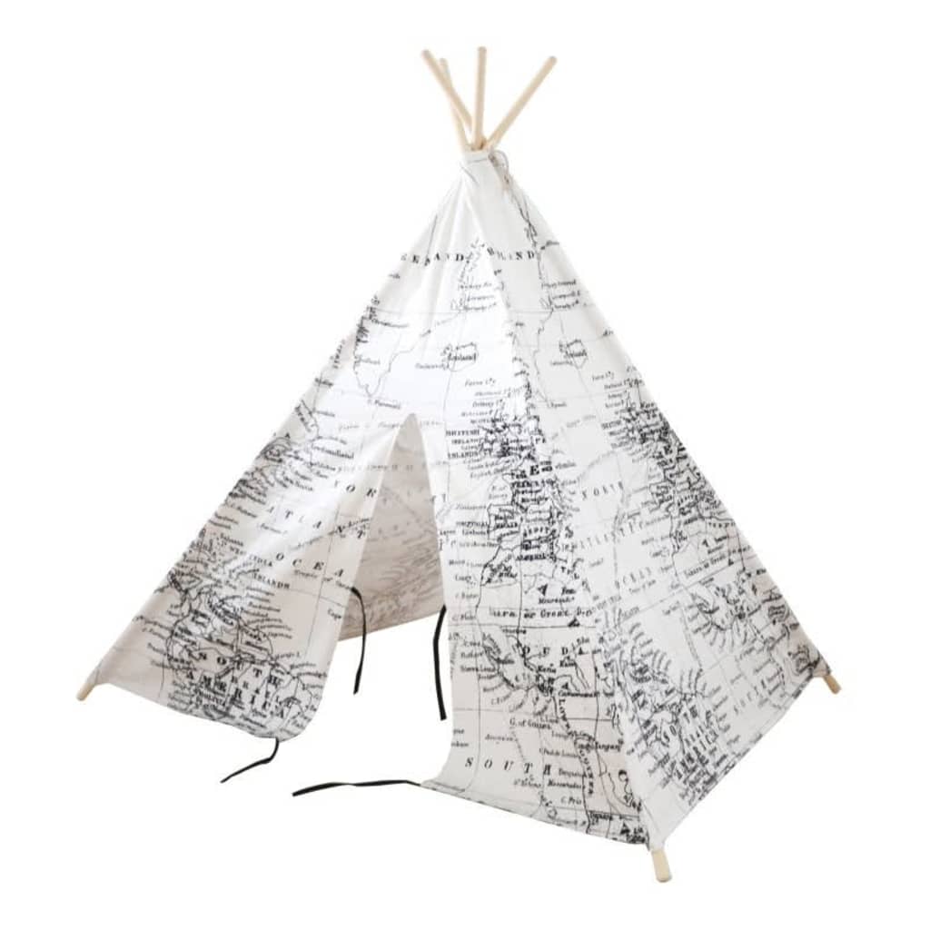 Sunny Play Tent World Map Black and White