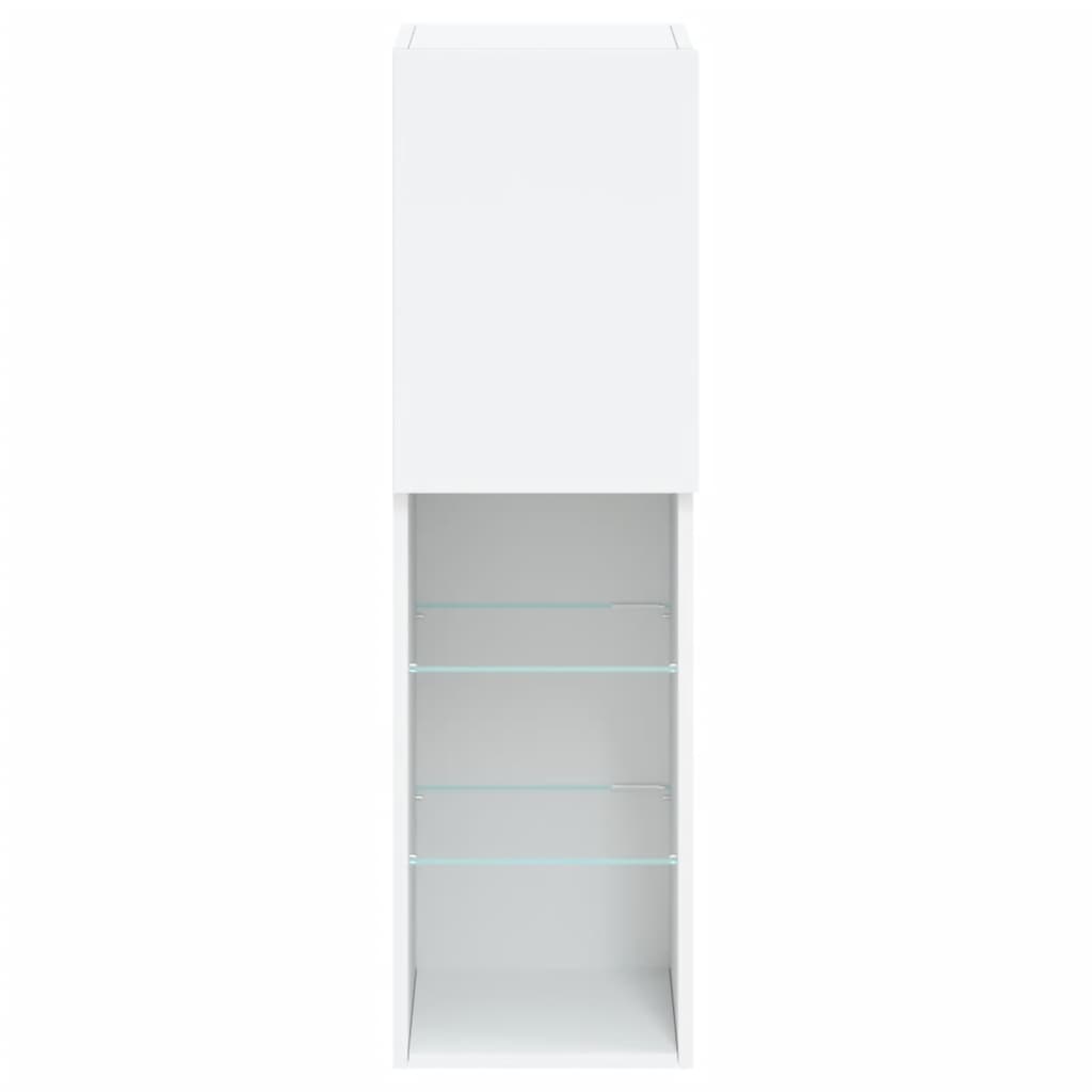 vidaXL TV Cabinet with LED Lights White 30.5x30x102 cm