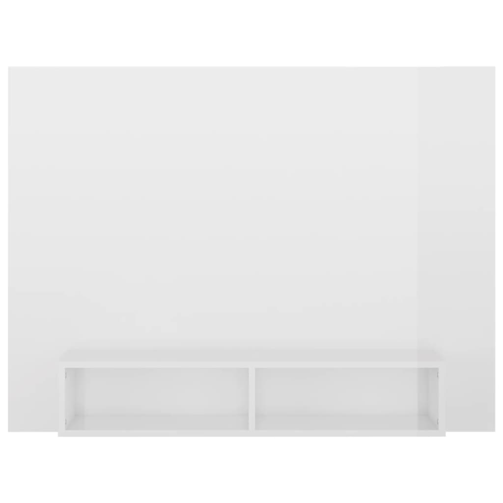 vidaXL Wall TV Cabinet High Gloss White 120x23.5x90 cm Engineered Wood