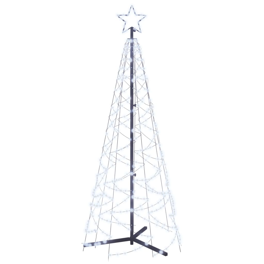 vidaXL Christmas Cone Tree Cold White 200 LEDs 70x180 cm
