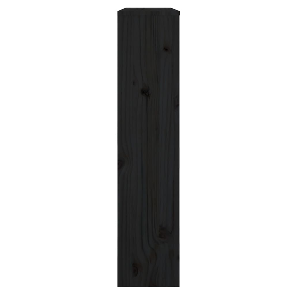 vidaXL Radiator Cover Black 79.5x19x84 cm Solid Wood Pine