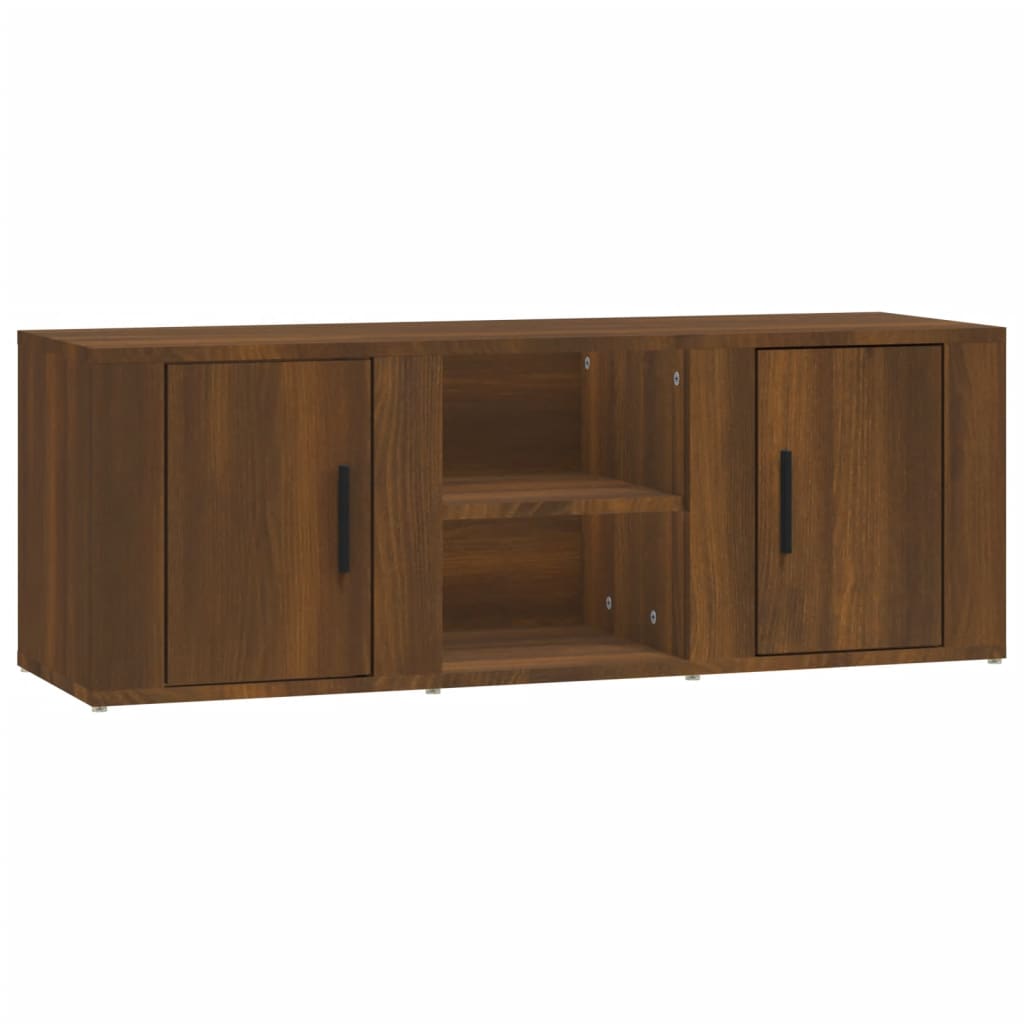 vidaXL TV Cabinet Brown Oak 100x31.5x35 cm Engineered Wood