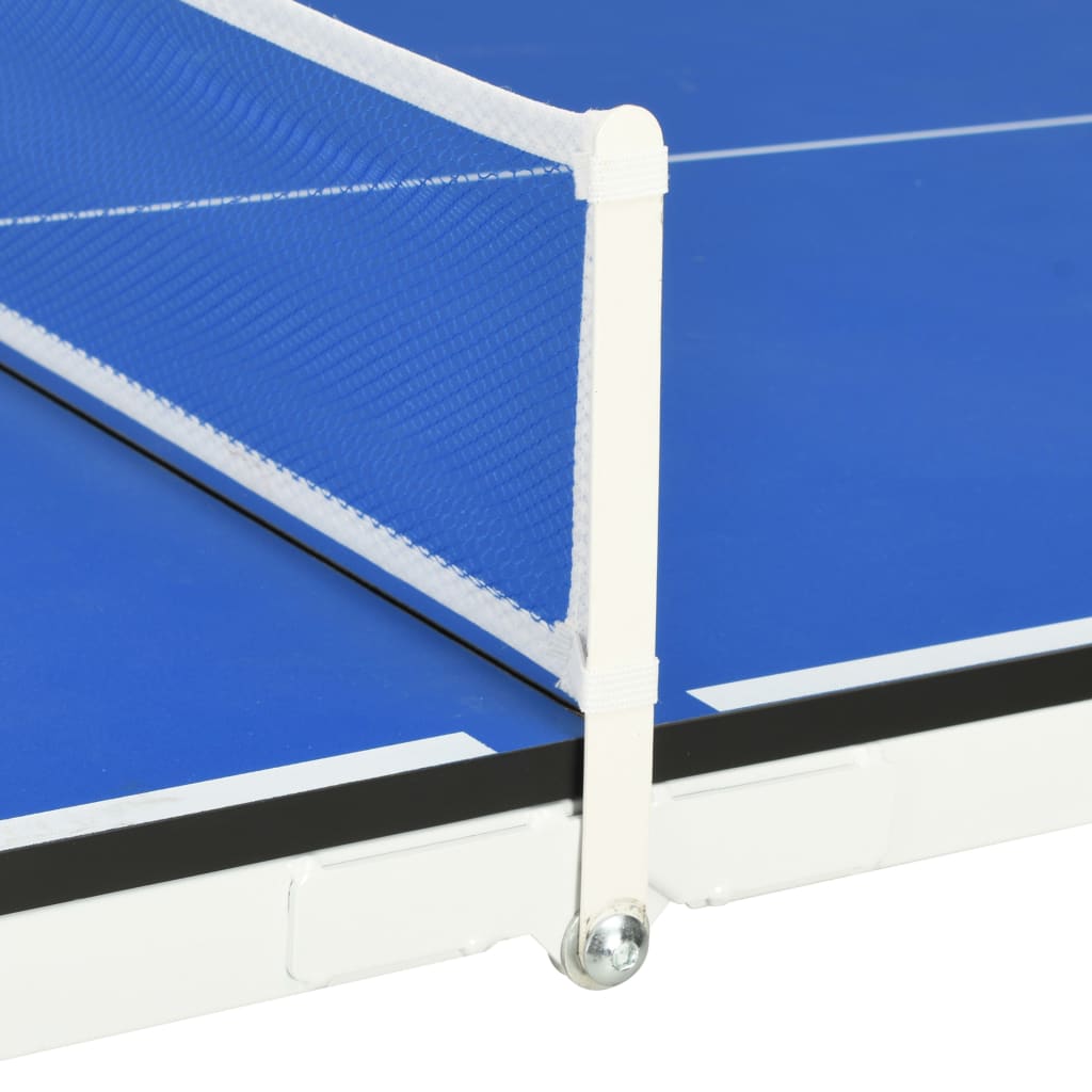 vidaXL 5 Feet Ping Pong Table with Net 152x76x66 cm Blue
