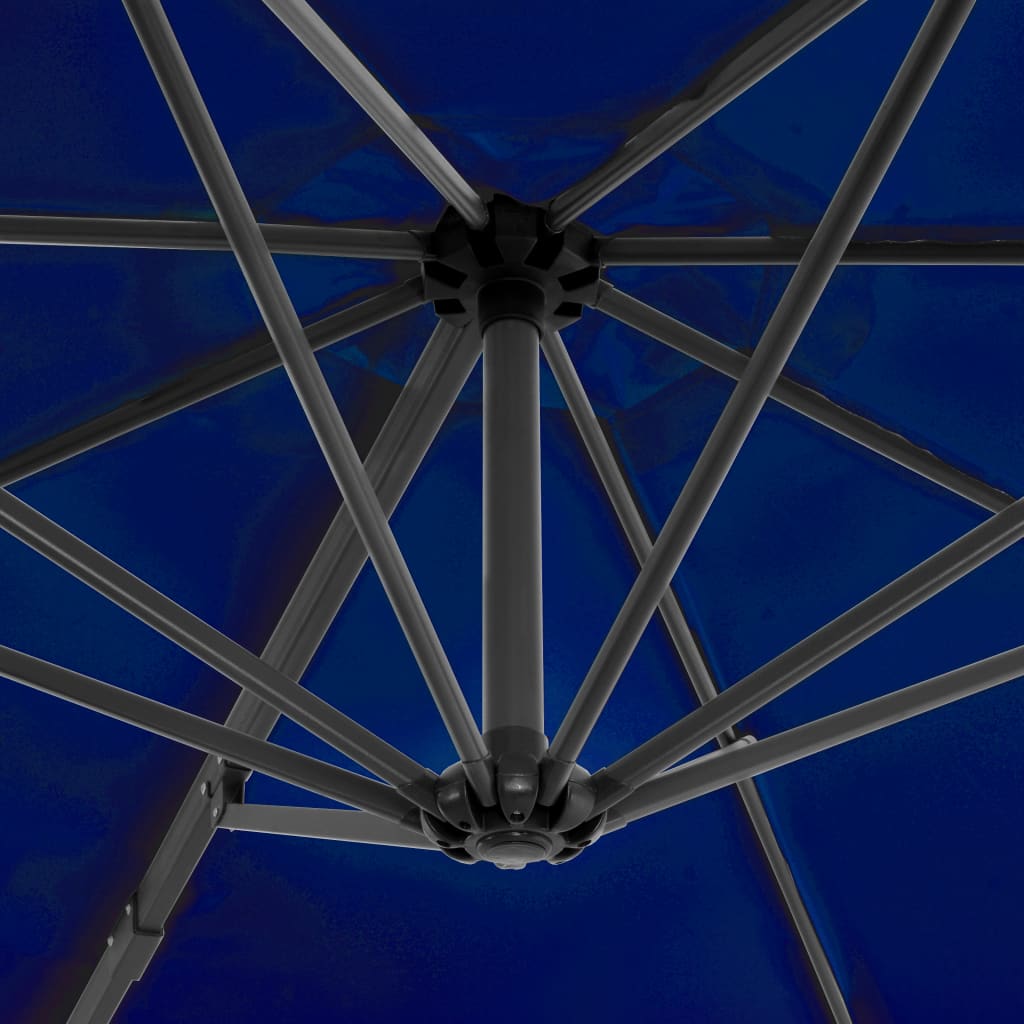 vidaXL Cantilever Umbrella with Aluminium Pole Azure Blue 300 cm