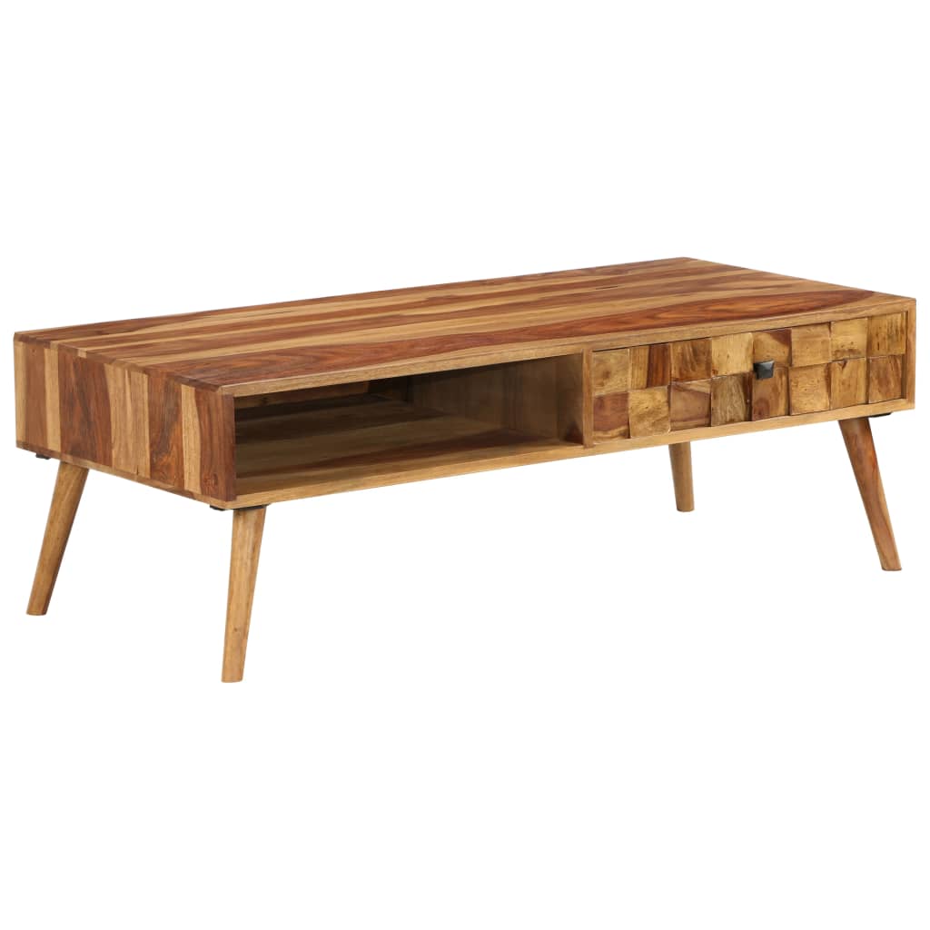 vidaXL Coffee Table Solid Sheesham Wood with Honey Finish 110x50x37 cm