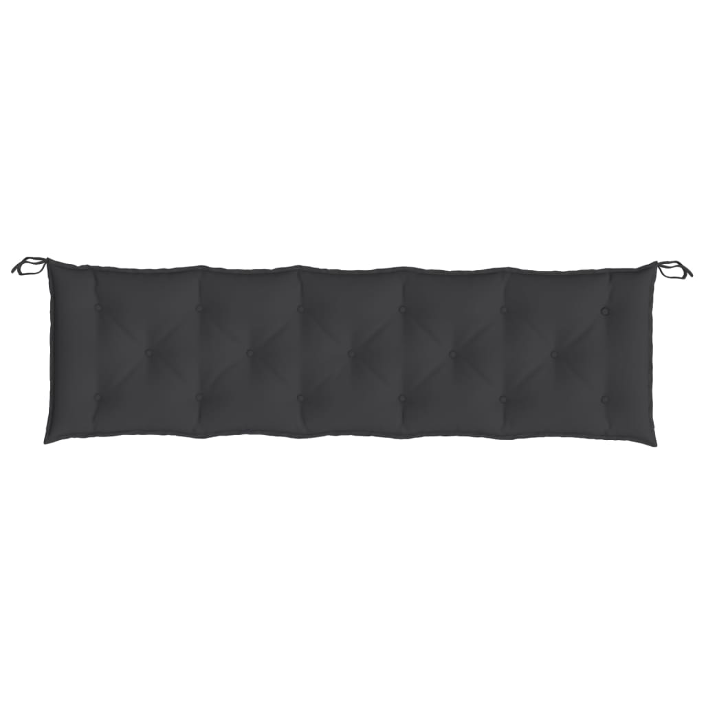 vidaXL Garden Bench Cushions 2 pcs Black 180x50x7cm Oxford Fabric
