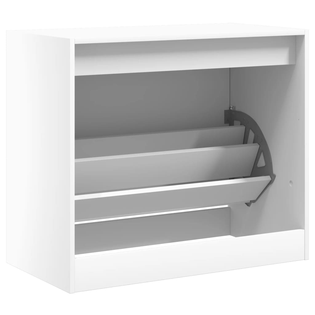 vidaXL Shoe Cabinet White 80x42x69 cm Engineered Wood