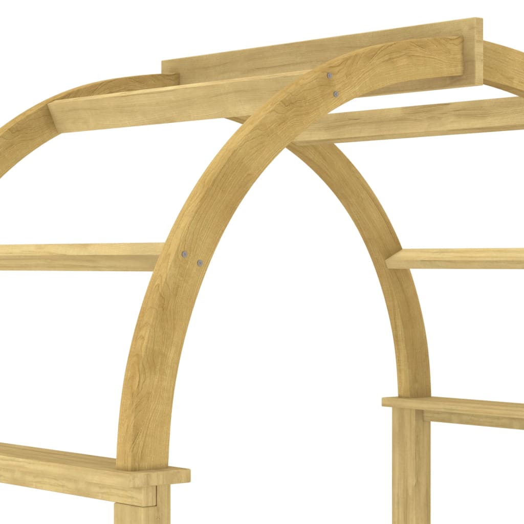 vidaXL Arch with Trellis 141x97x243 cm Impregnated Solid Wood Pine