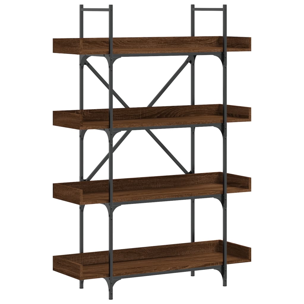 vidaXL Bookcase 4-Tier Brown Oak 100x33x145.5 cm Engineered Wood