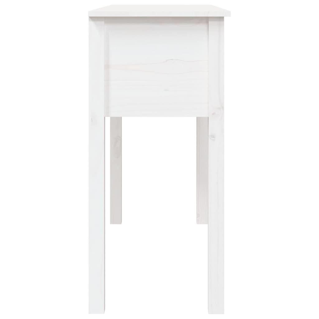 vidaXL Console Table White 100x35x75 cm Solid Wood Pine