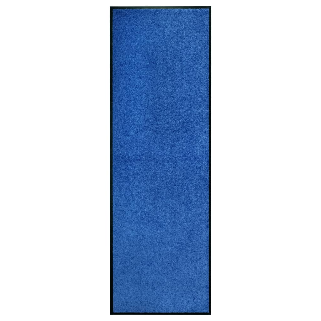 vidaXL Doormat Washable Blue 60x180 cm