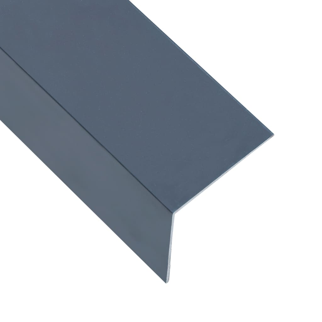vidaXL L-shape 90° Angle Sheets 5 pcs Aluminium Anthracite 170cm 60x40 mm