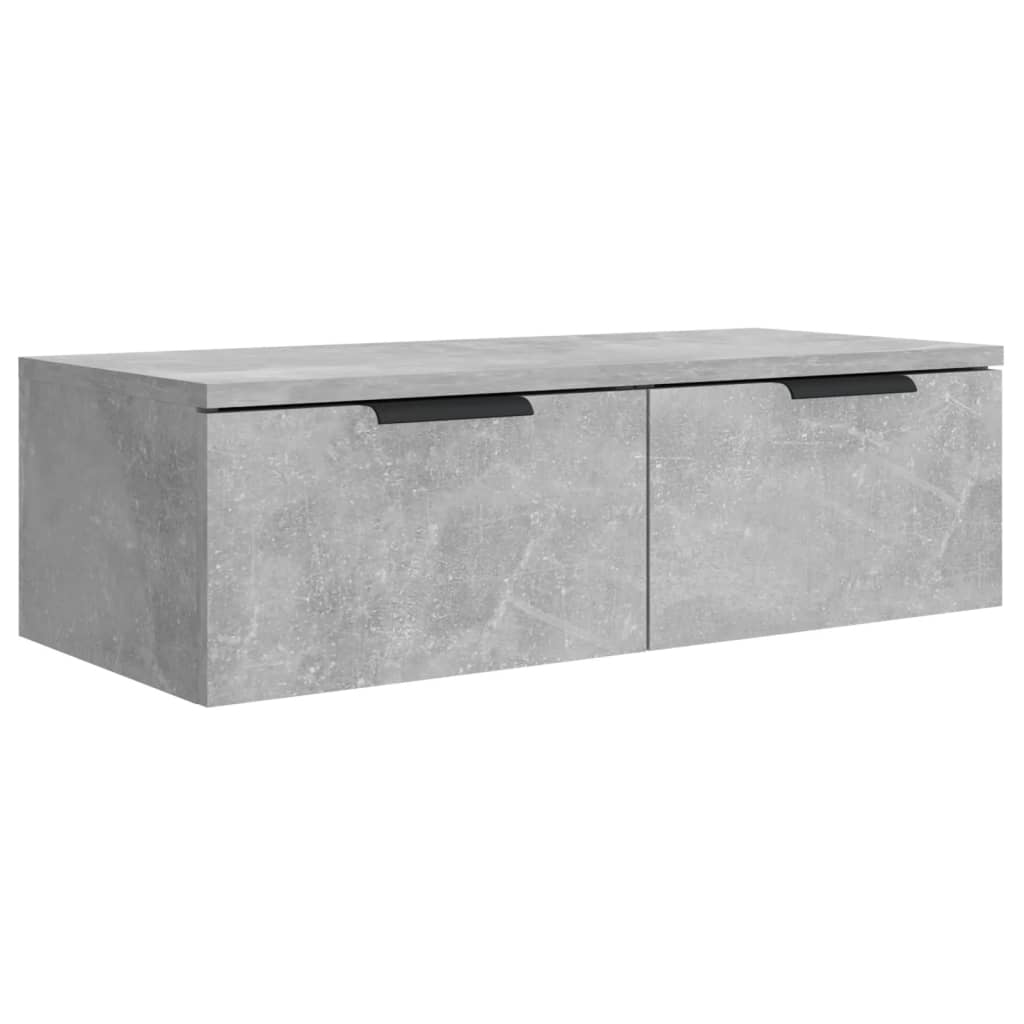 vidaXL Wall Cabinets 2 pcs Concrete Grey 68x30x20 cm Engineered Wood