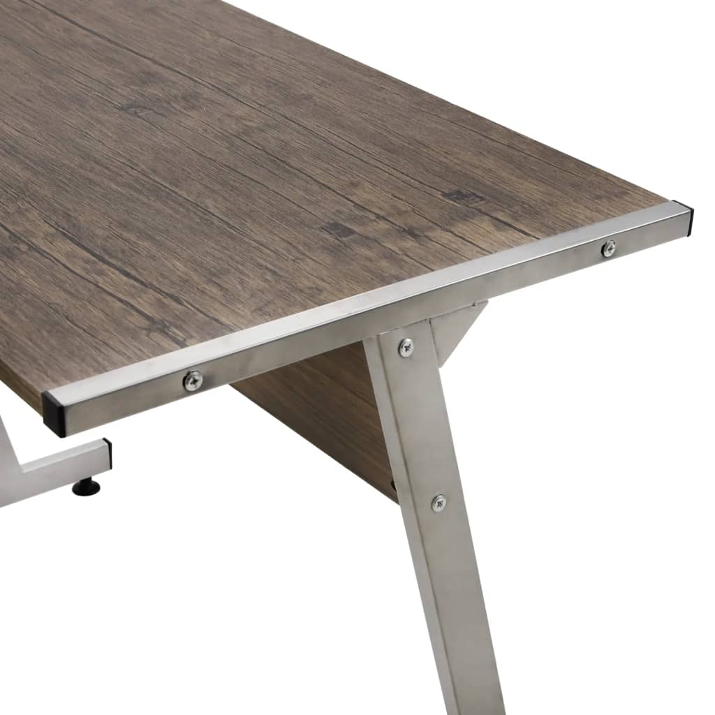 vidaXL Corner Desk Brown Engineered Wood