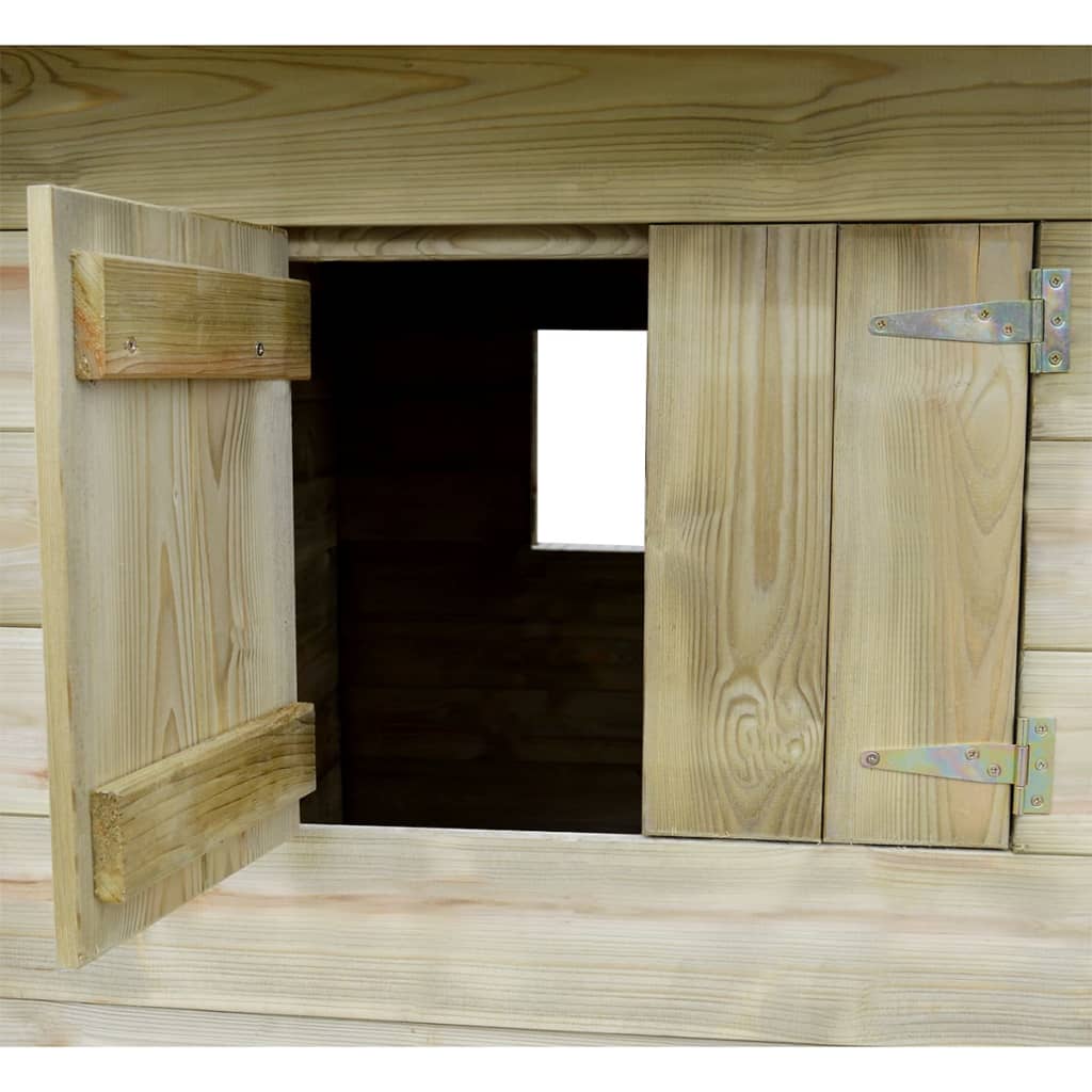 vidaXL Playhouse with 3 Windows 204x204x184 cm Wood