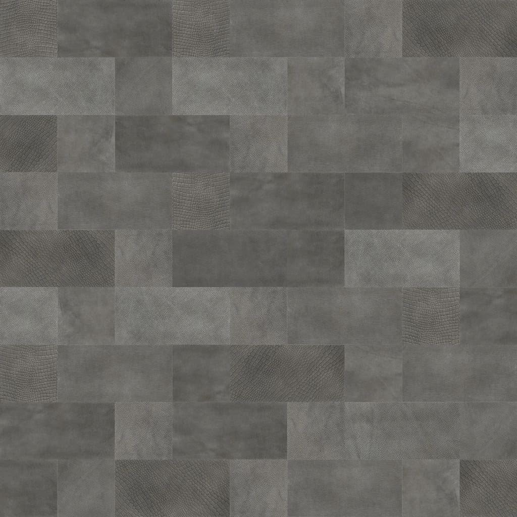 WallArt Leather Tiles Bowen Shady Grey 32 pcs
