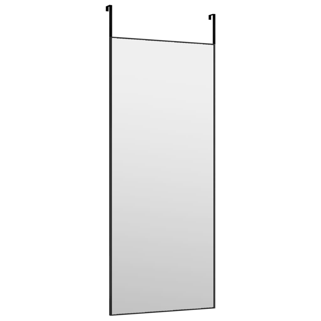 vidaXL Door Mirror Black 40x100 cm Glass and Aluminium