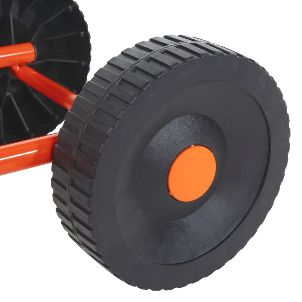 vidaXL Wheeled Sprinkler Sled with Rotatable Head Red Steel
