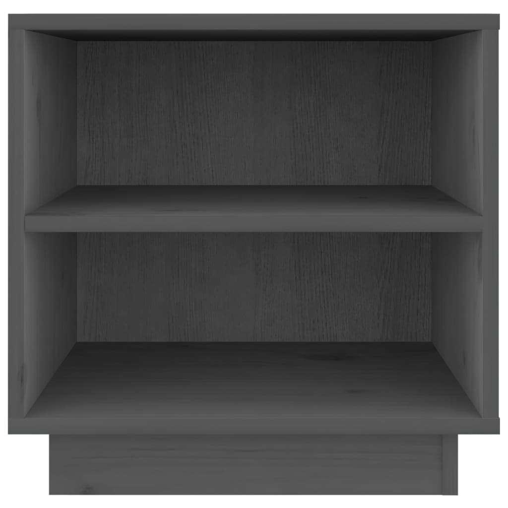 vidaXL Bedside Cabinet Grey 40x34x40 cm Solid Wood Pine