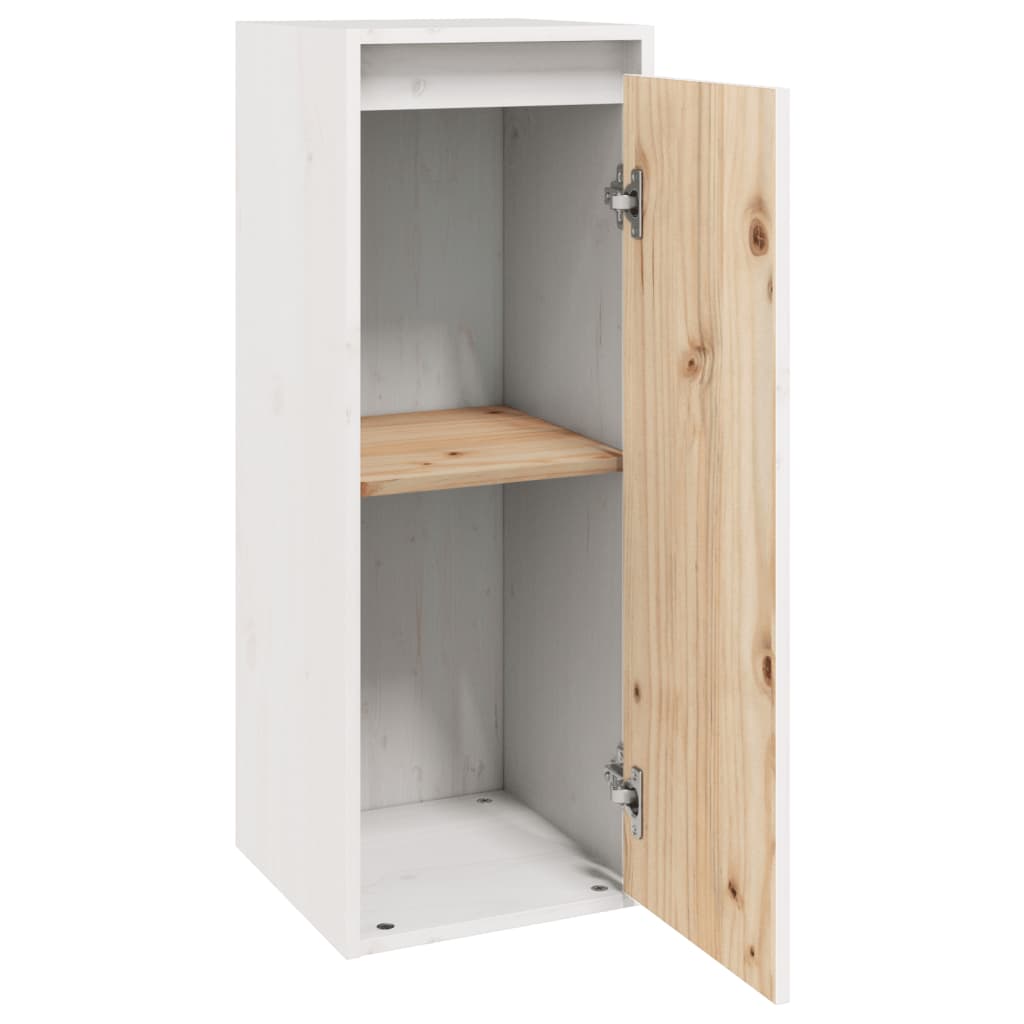 vidaXL Wall Cabinet White 30x30x80 cm Solid Wood Pine