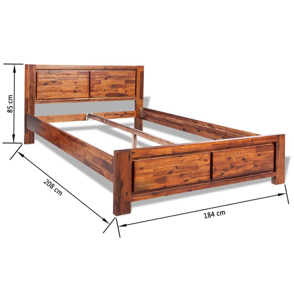 vidaXL Bed Frame Solid Acacia Wood 180x200 cm 6FT Super King