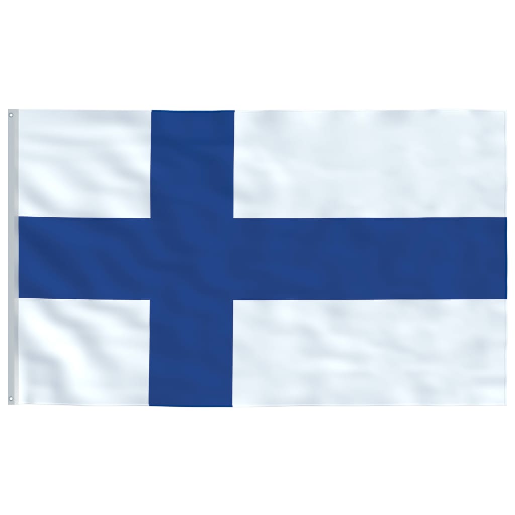 vidaXL Finland Flag and Pole Aluminium 6.2 m
