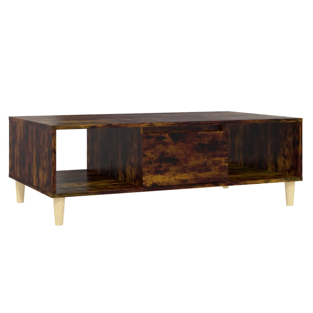 vidaXL Coffee Table Smoked Oak 103.5x60x35 cm Engineered Wood