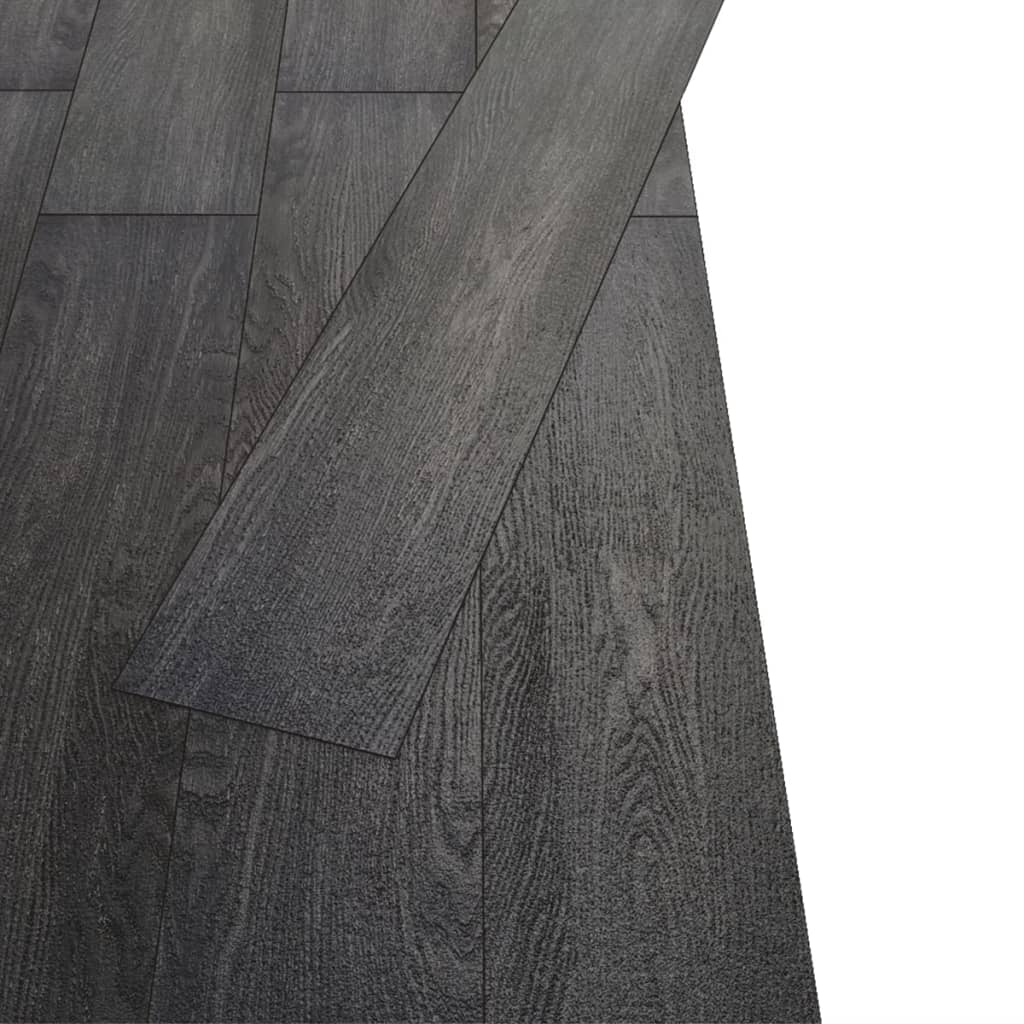 vidaXL Non Self-adhesive PVC Flooring Planks 5.26 m² 2 mm Black and White