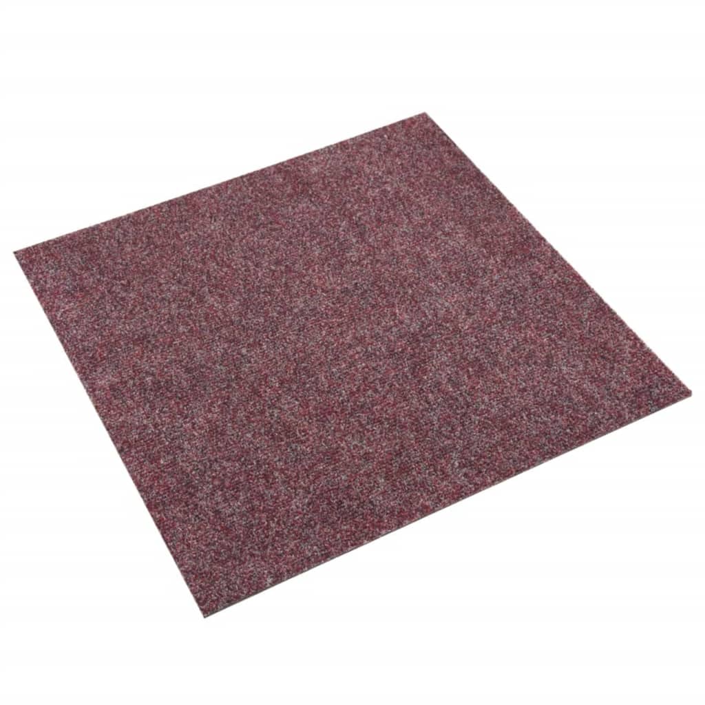 vidaXL Floor Carpet Tiles 20 pcs 5 m² Dark Red