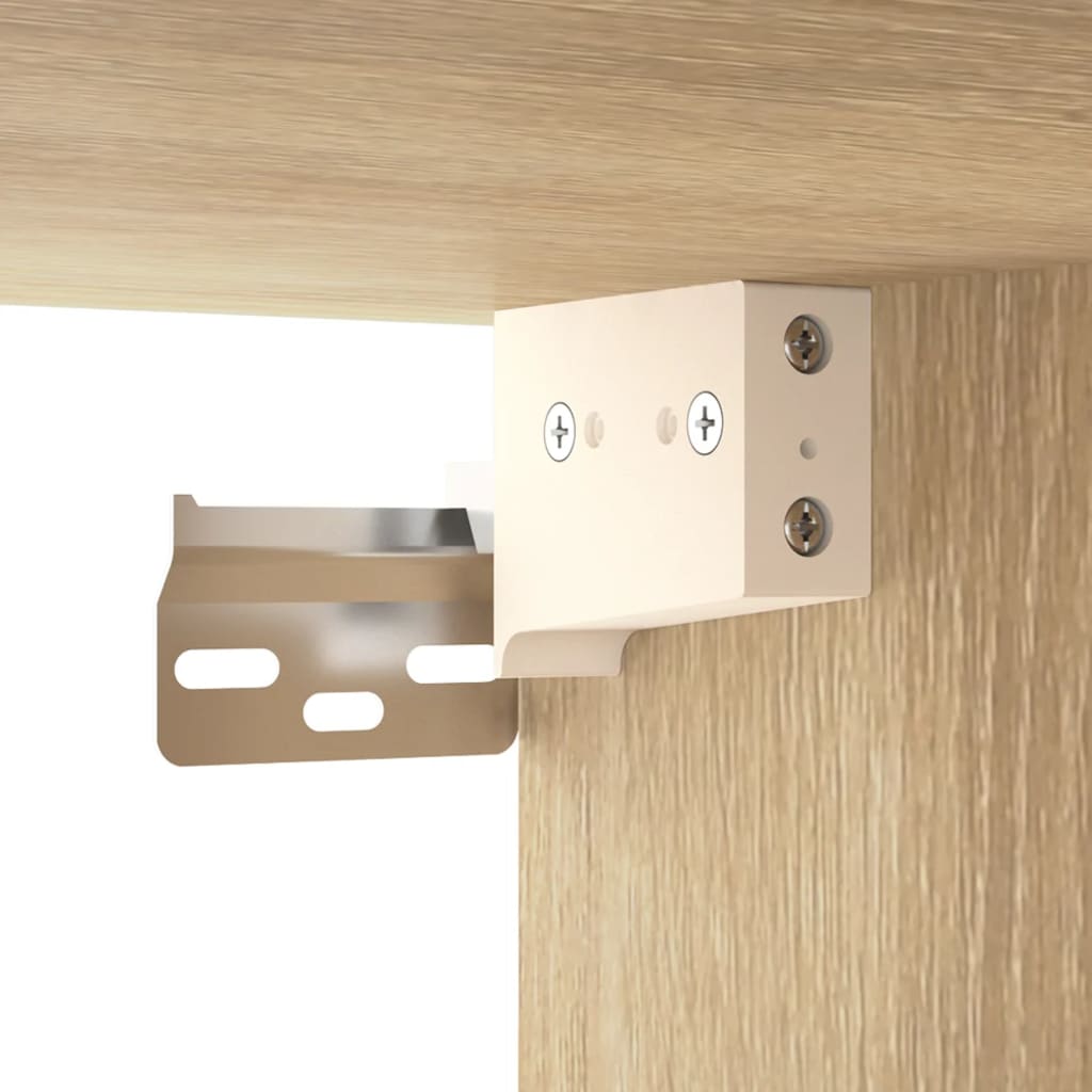 vidaXL Wall-mounted Bedside Cabinet Sonoma Oak 50x36x40 cm