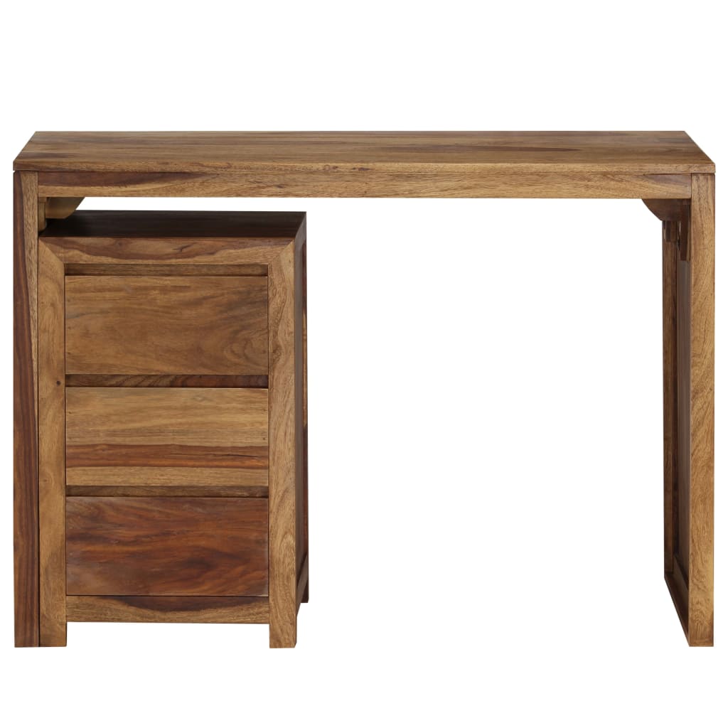 vidaXL Writing Table Solid Sheesham Wood 110x55x76 cm