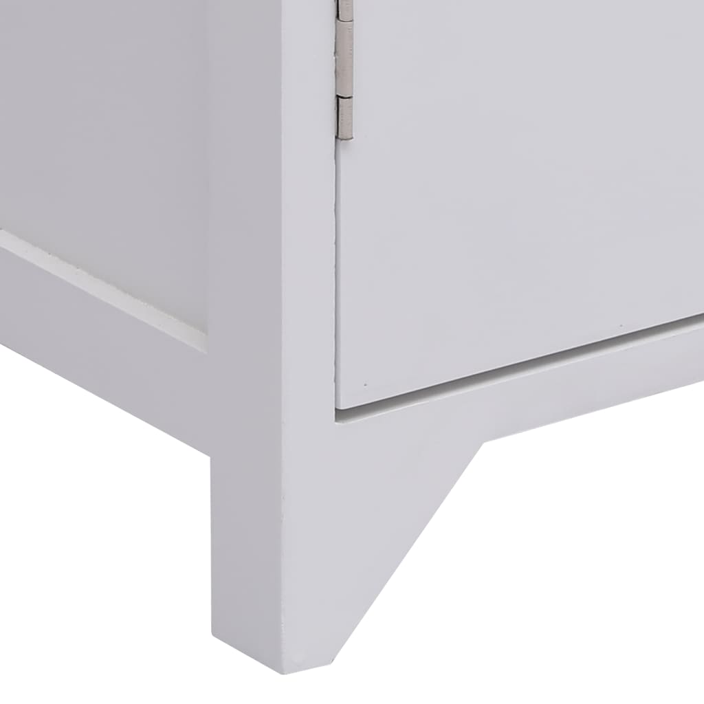 vidaXL Bathroom Cabinet White 46x24x116 cm Paulownia Wood
