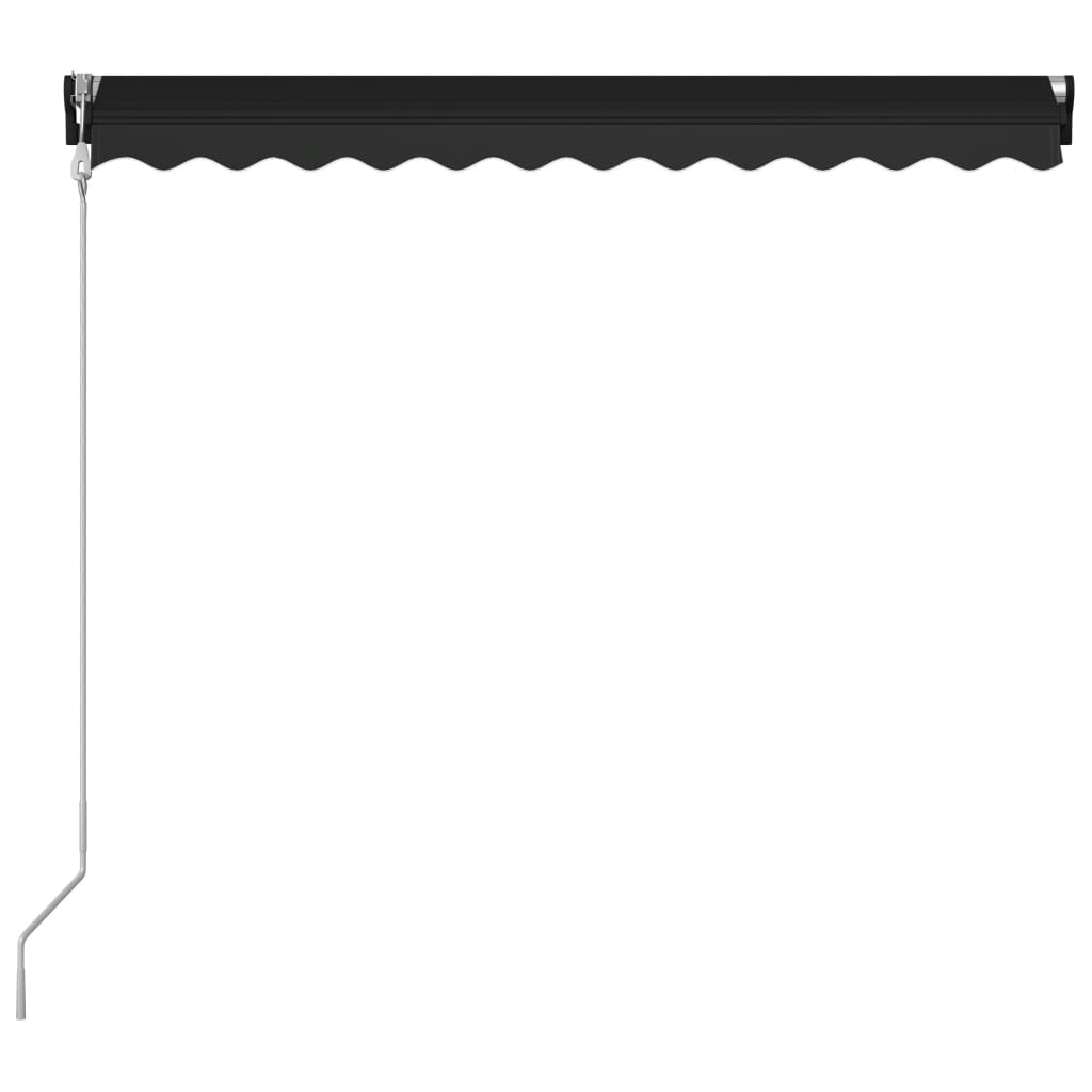 vidaXL Retractable Awning with Wind Sensor & LED 300x250 cm Anthracite