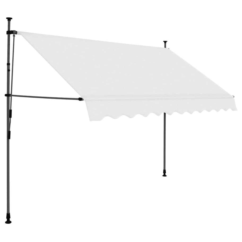 vidaXL Manual Retractable Awning with LED 250 cm Cream