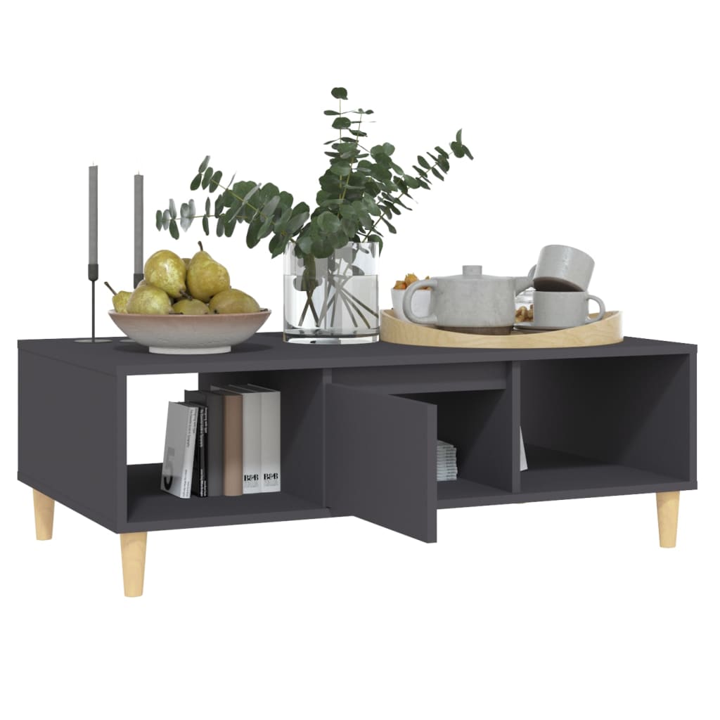 vidaXL Coffee Table Grey 103.5x60x35 cm Engineered Wood