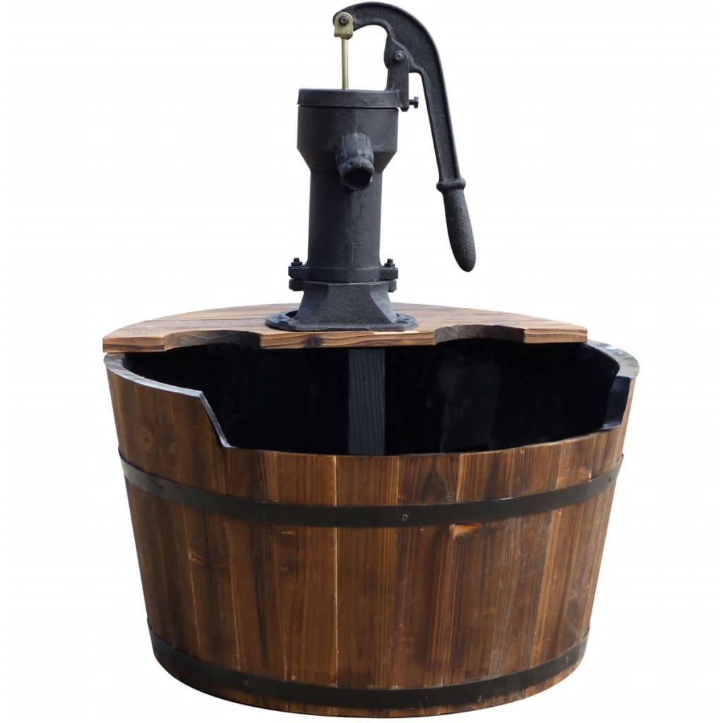 Ubbink Garden Water Feature Wooden Barrel