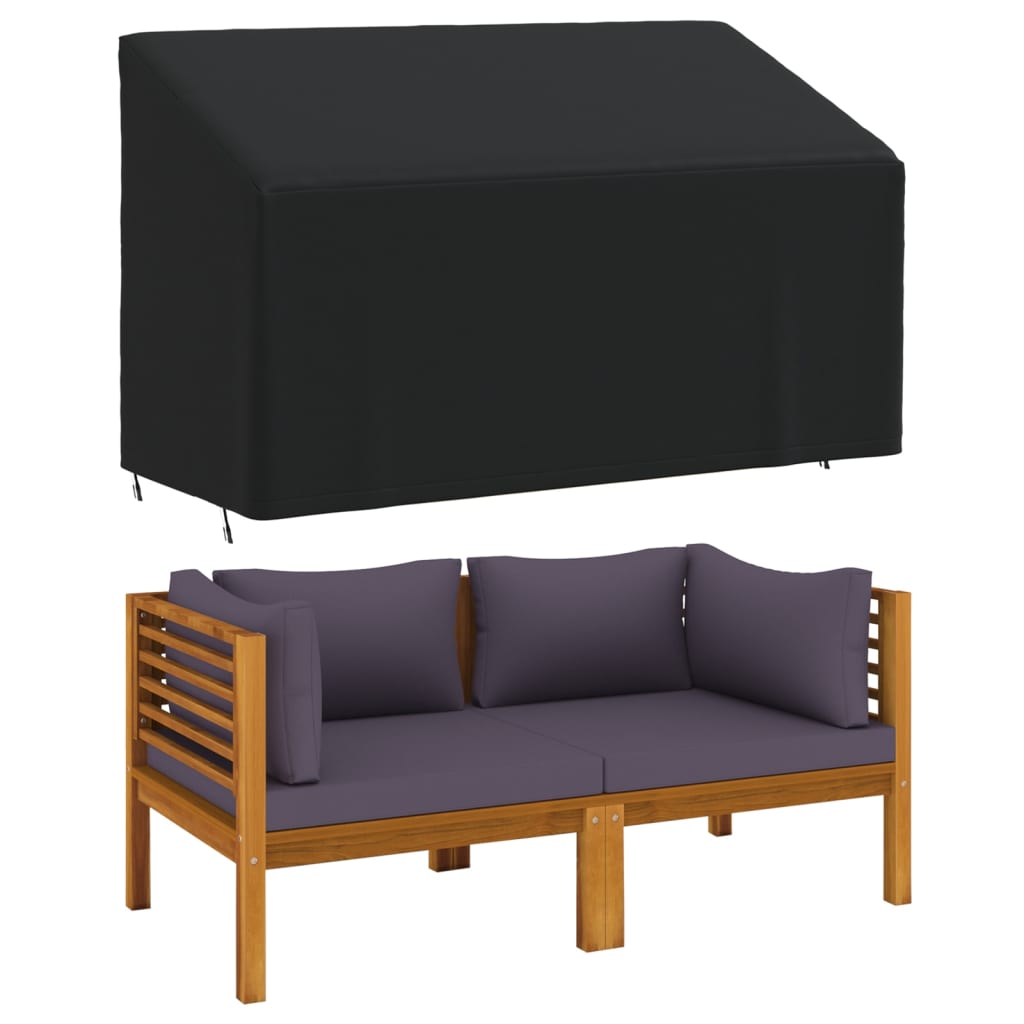vidaXL 3-Seater Bench Covers 2 pcs 165x70x65/94 cm 420D Oxford Fabric