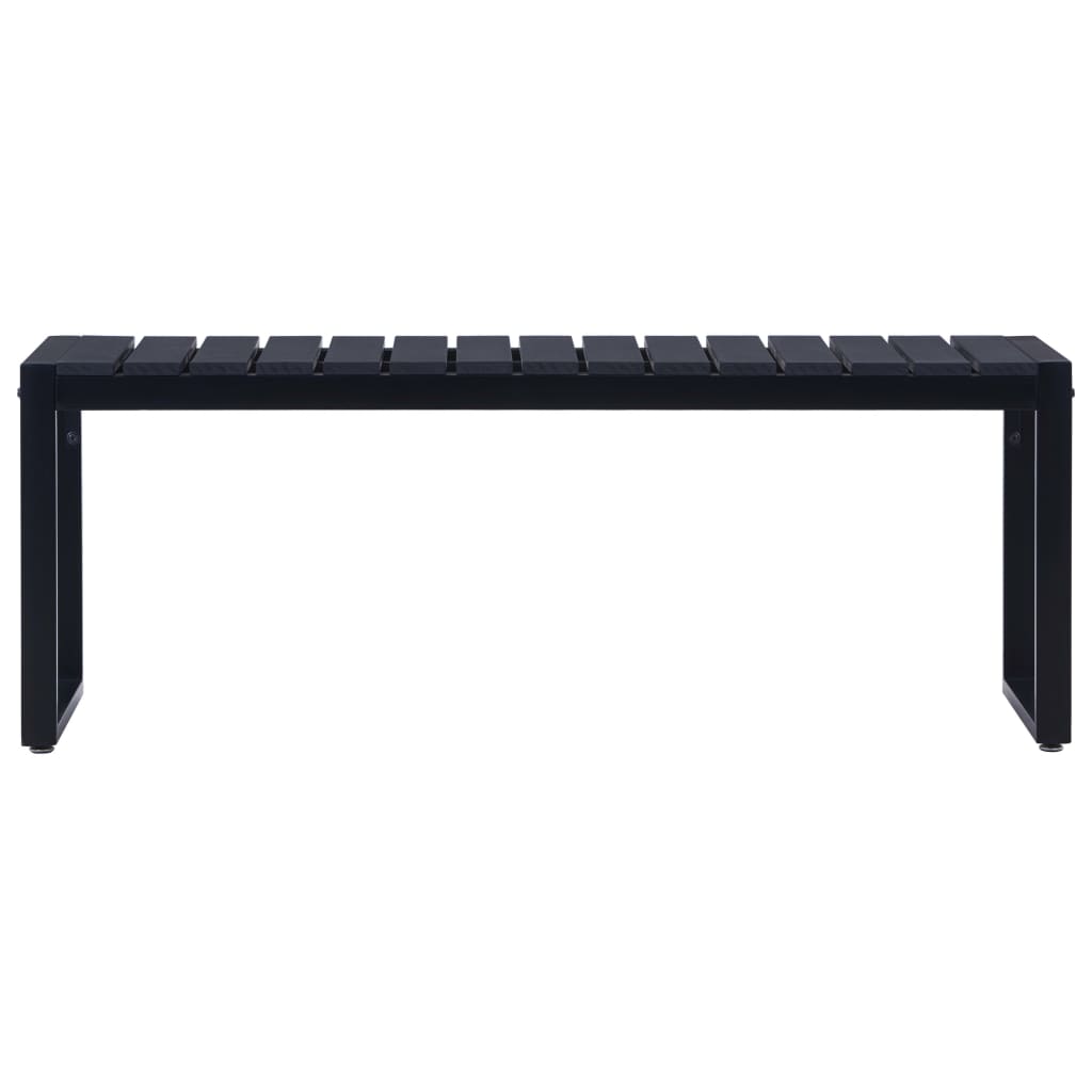 vidaXL Garden Bench 120.5 cm PS Board Black