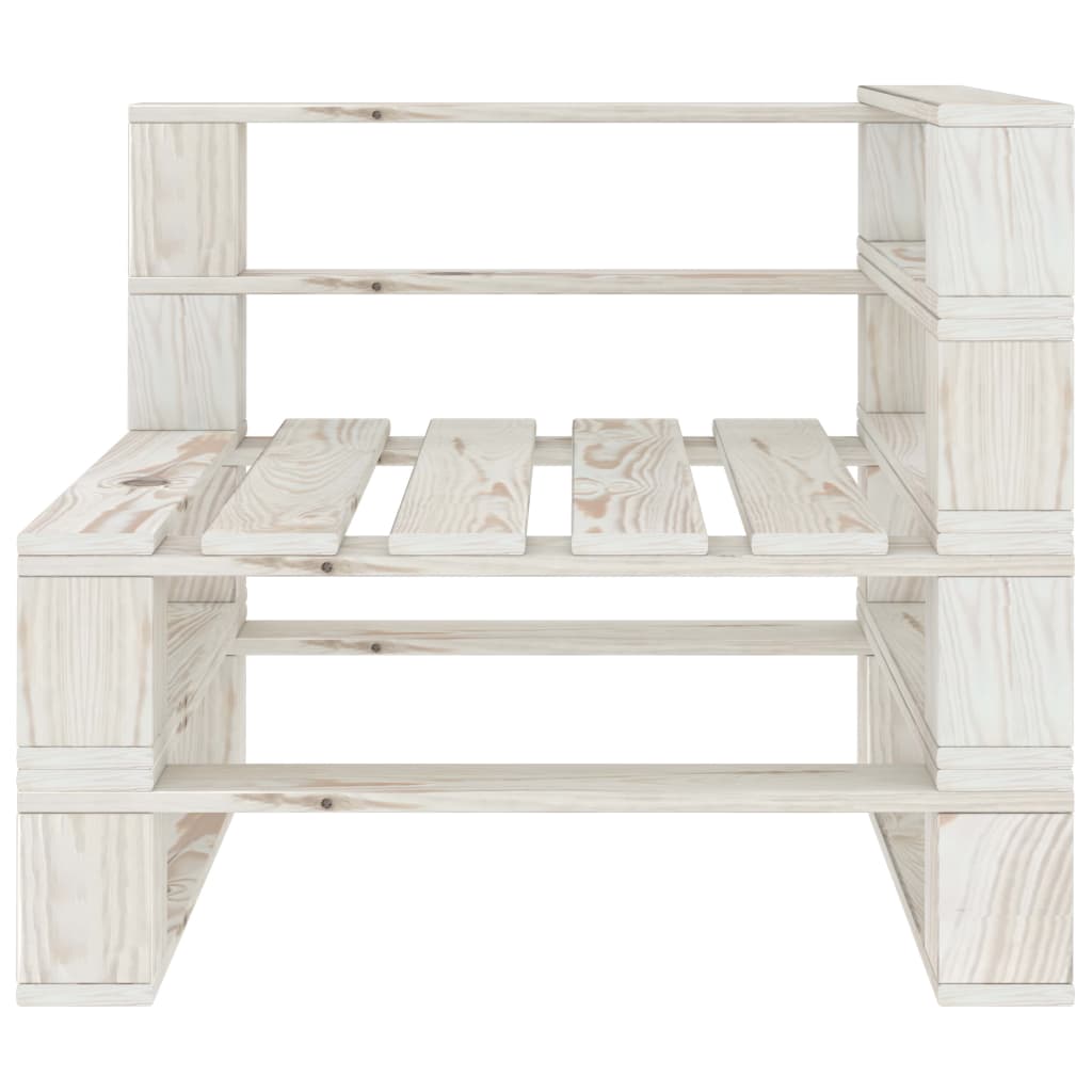vidaXL 5 Piece Garden Pallets Lounge Set Wood White