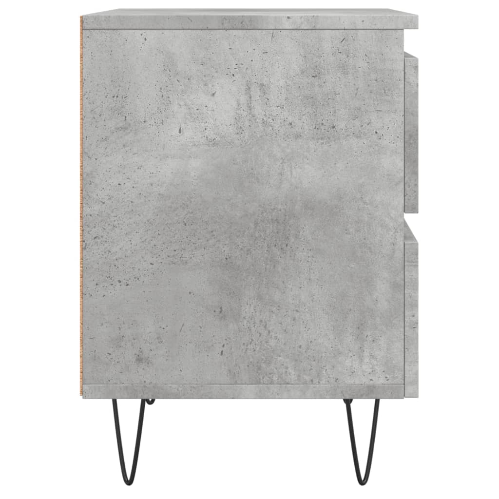 vidaXL Bedside Cabinets 2 pcs Concrete Grey 40x35x50 cm Engineered Wood