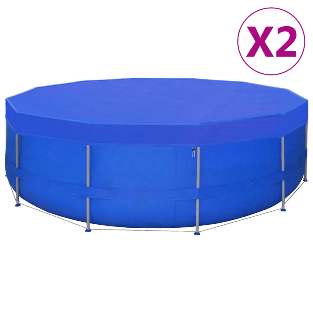 vidaXL Pool Covers 2 pcs PE Round 540 cm 90 g/m²