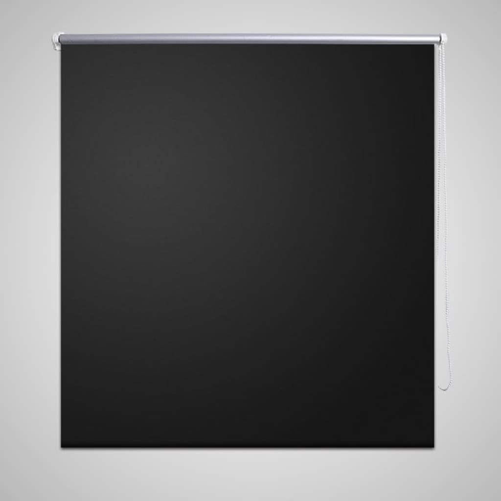 Roller Blind Blackout 100 x 230 cm Black