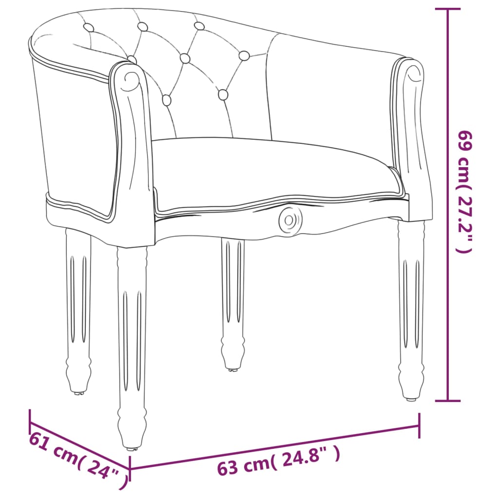 vidaXL Dining Chair Beige linen