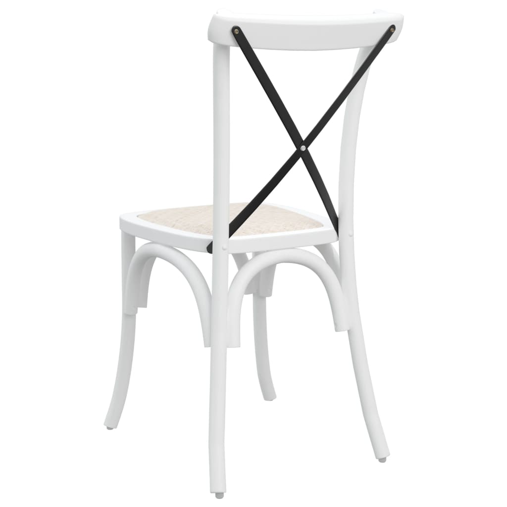 vidaXL Cross Chairs 2 pcs Solid Beech Wood