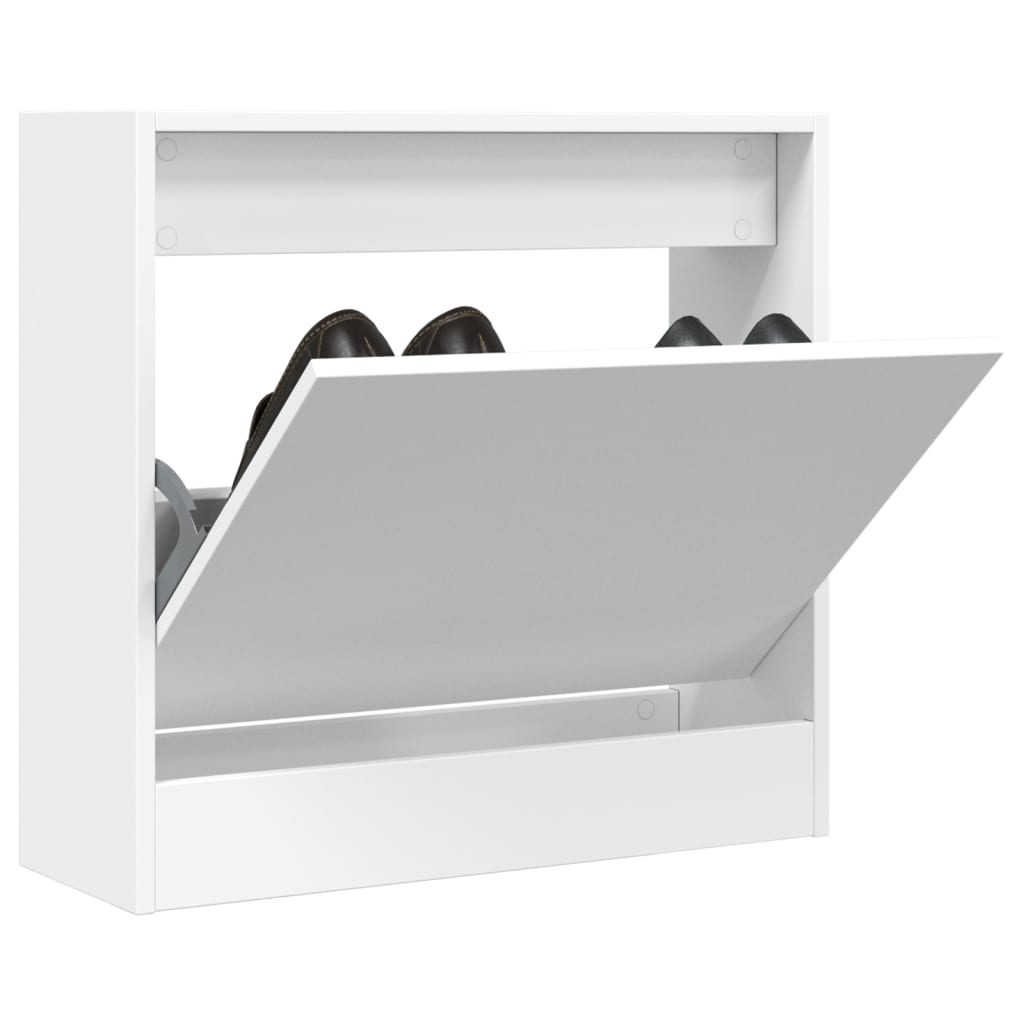 vidaXL Shoe Cabinet White 60x21x57 cm Engineered Wood