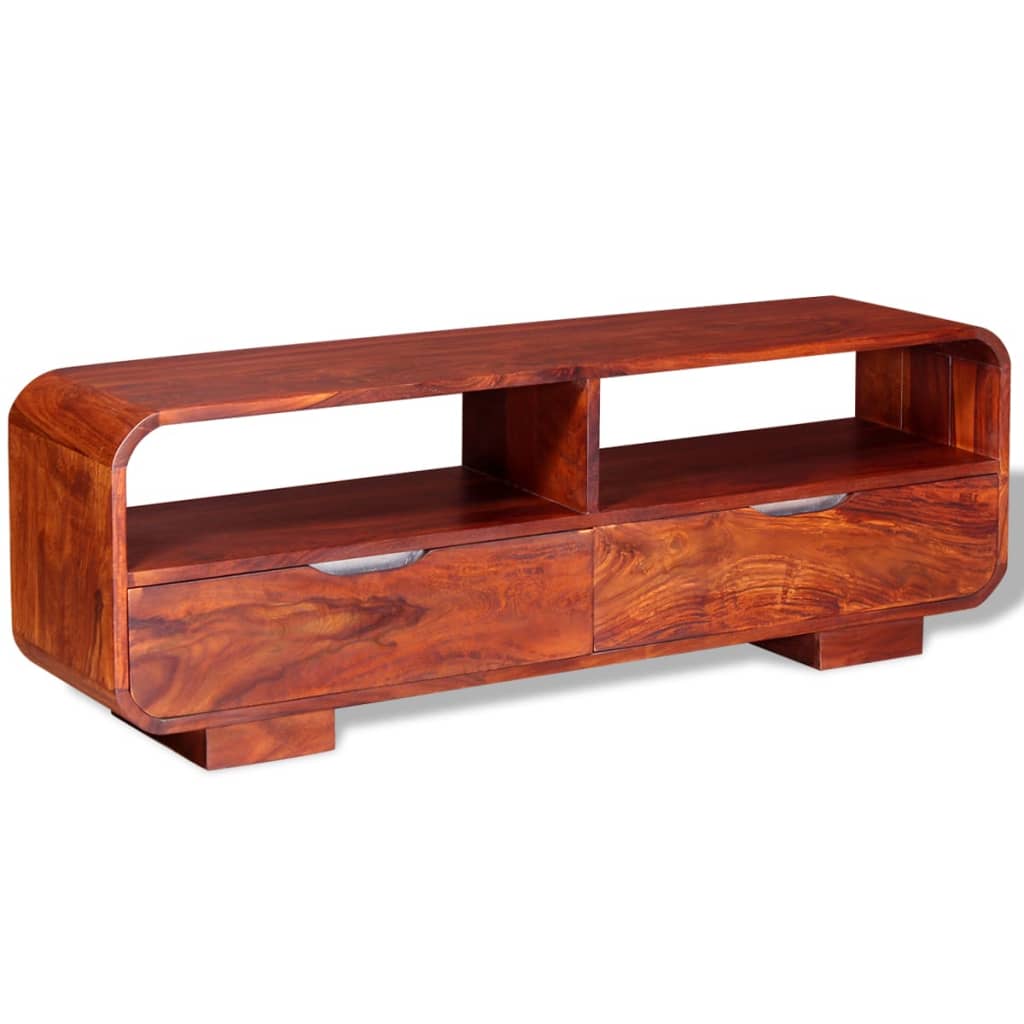 vidaXL TV Cabinet Solid Sheesham Wood 116x30x40 cm