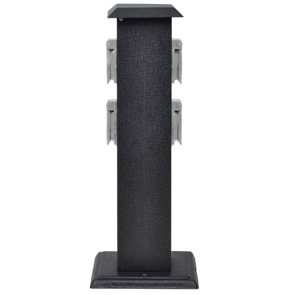 Black Garden Socket Pillar