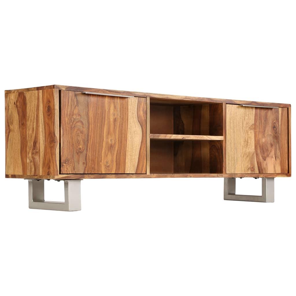 vidaXL TV Cabinet Solid Sheesham Wood with Honey Finish 118x30x40 cm