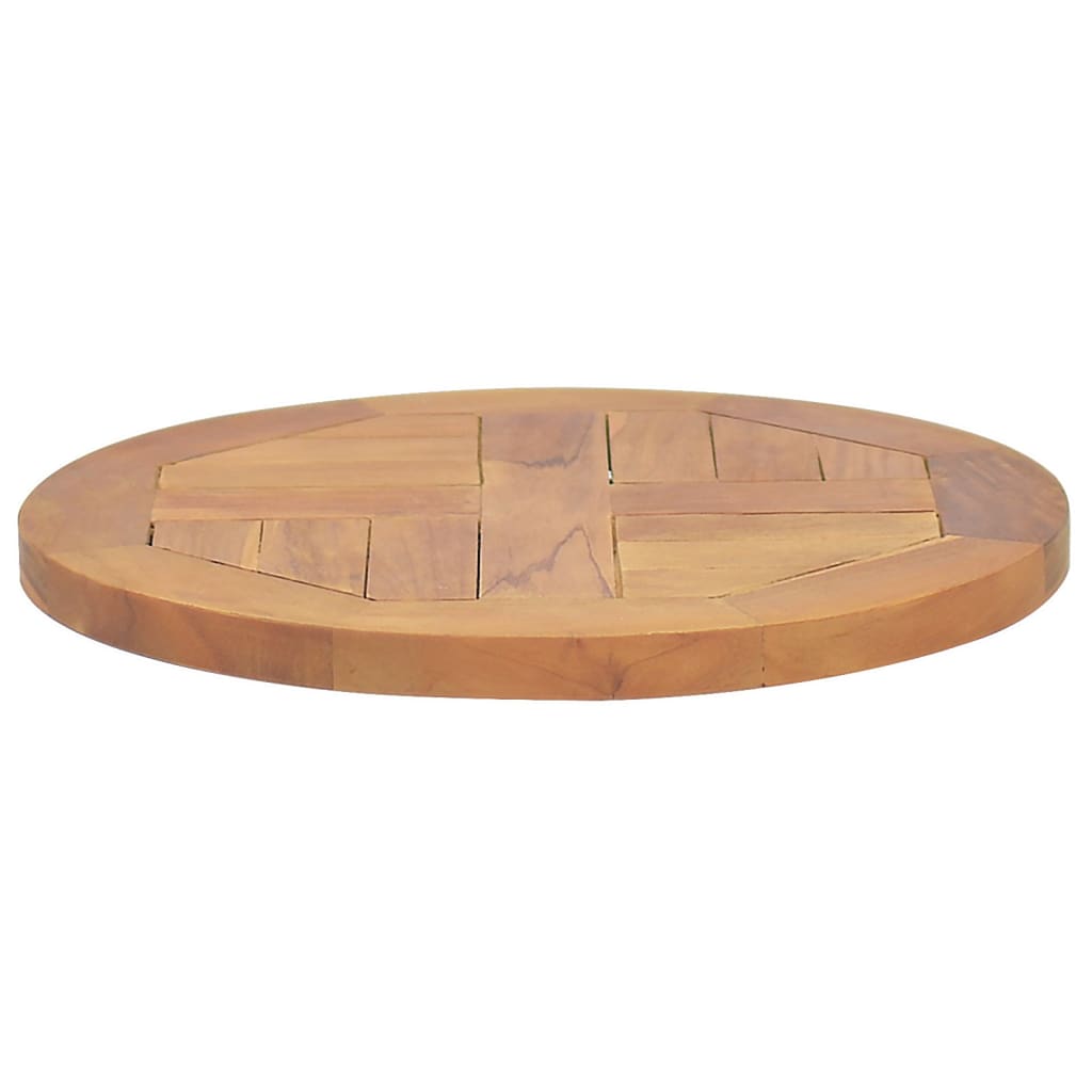 vidaXL Table Top Solid Teak Wood Round 2.5 cm 40 cm